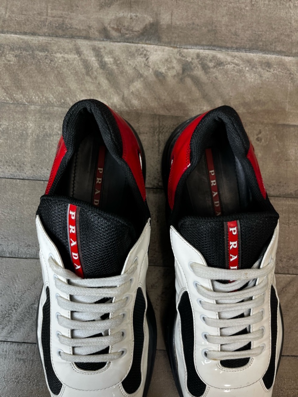 PRADA Americas Cup '
Black White Red ' Men's Sz 12 - Picture 8 of 9
